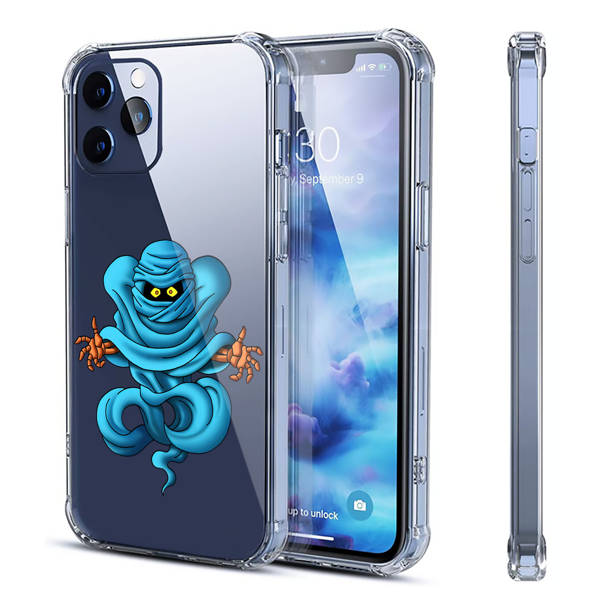 （画像用） ドラゴンクエスト Doragon Kuesuto Dragon Quest 【iPhone 12シリーズ対応】透明スマホケース（クリアソフトケース）